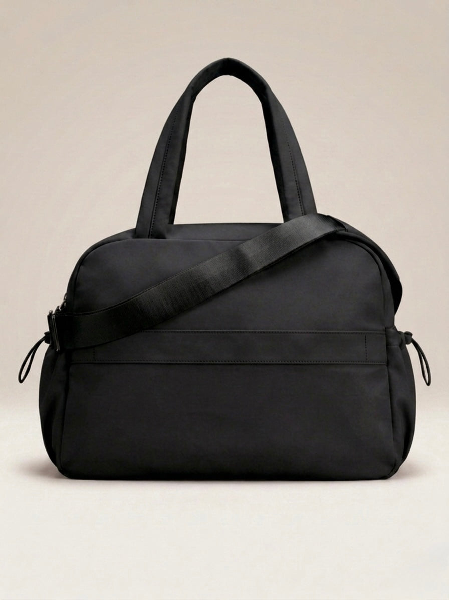 Black tote plus duffle bag