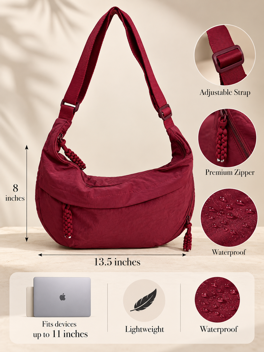 Wine Shoulder/Crossbody Bag