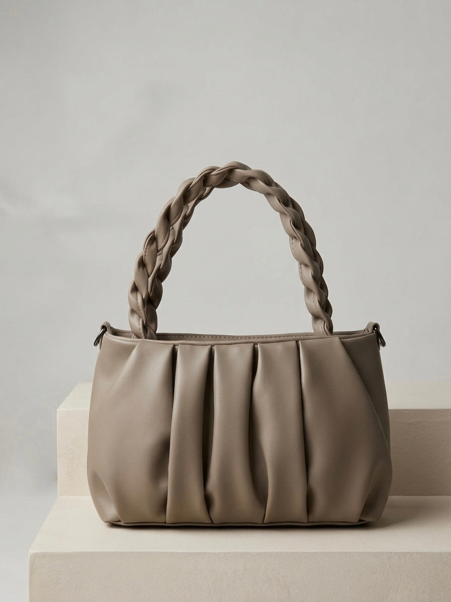Taupe mini shoulder bag