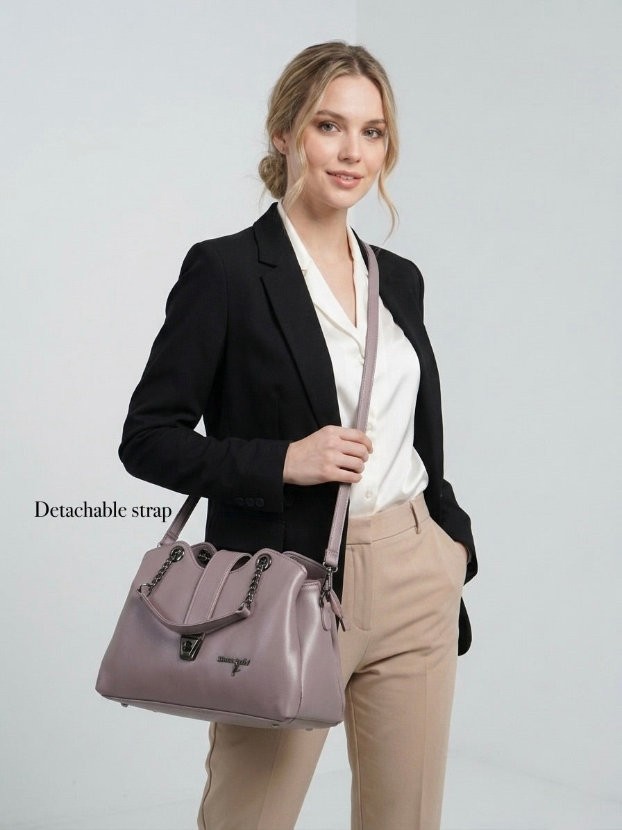 Taupe brown shoulder bag