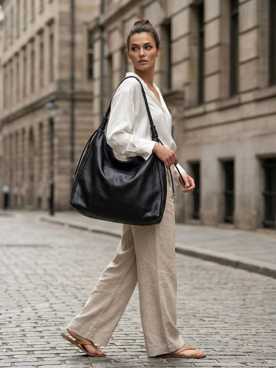 Classic Black Slouchy Bag