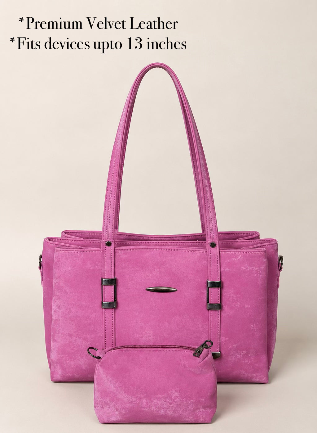 Hot pink soft tote bag