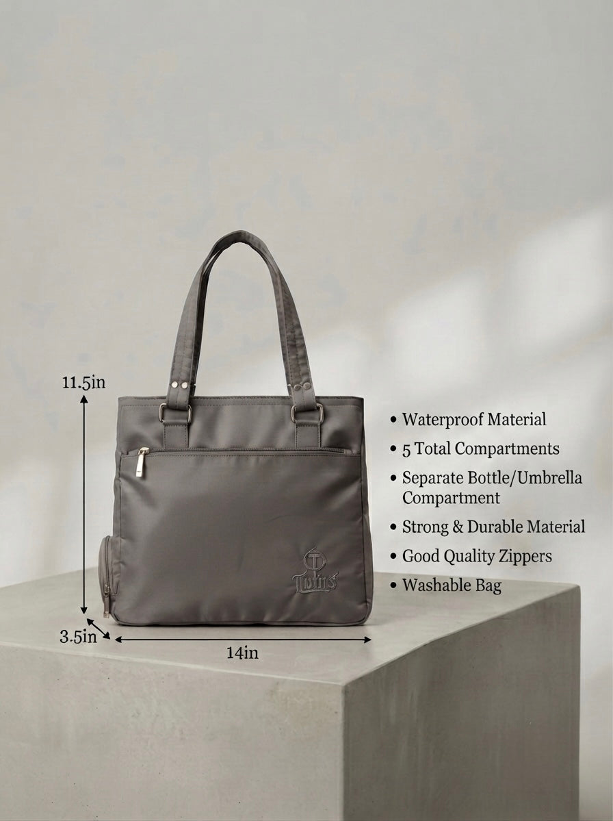 Gray cloth bag