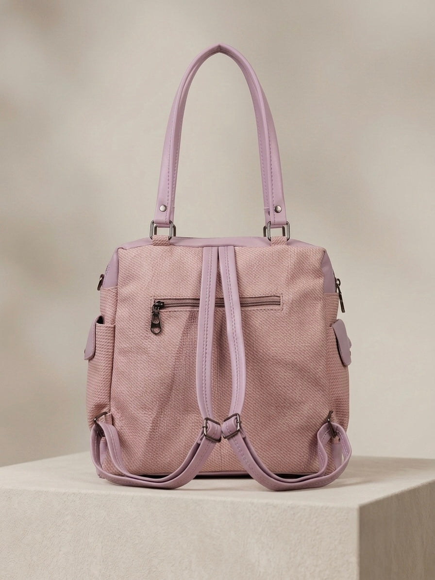 Pink tote + Backpack Bag