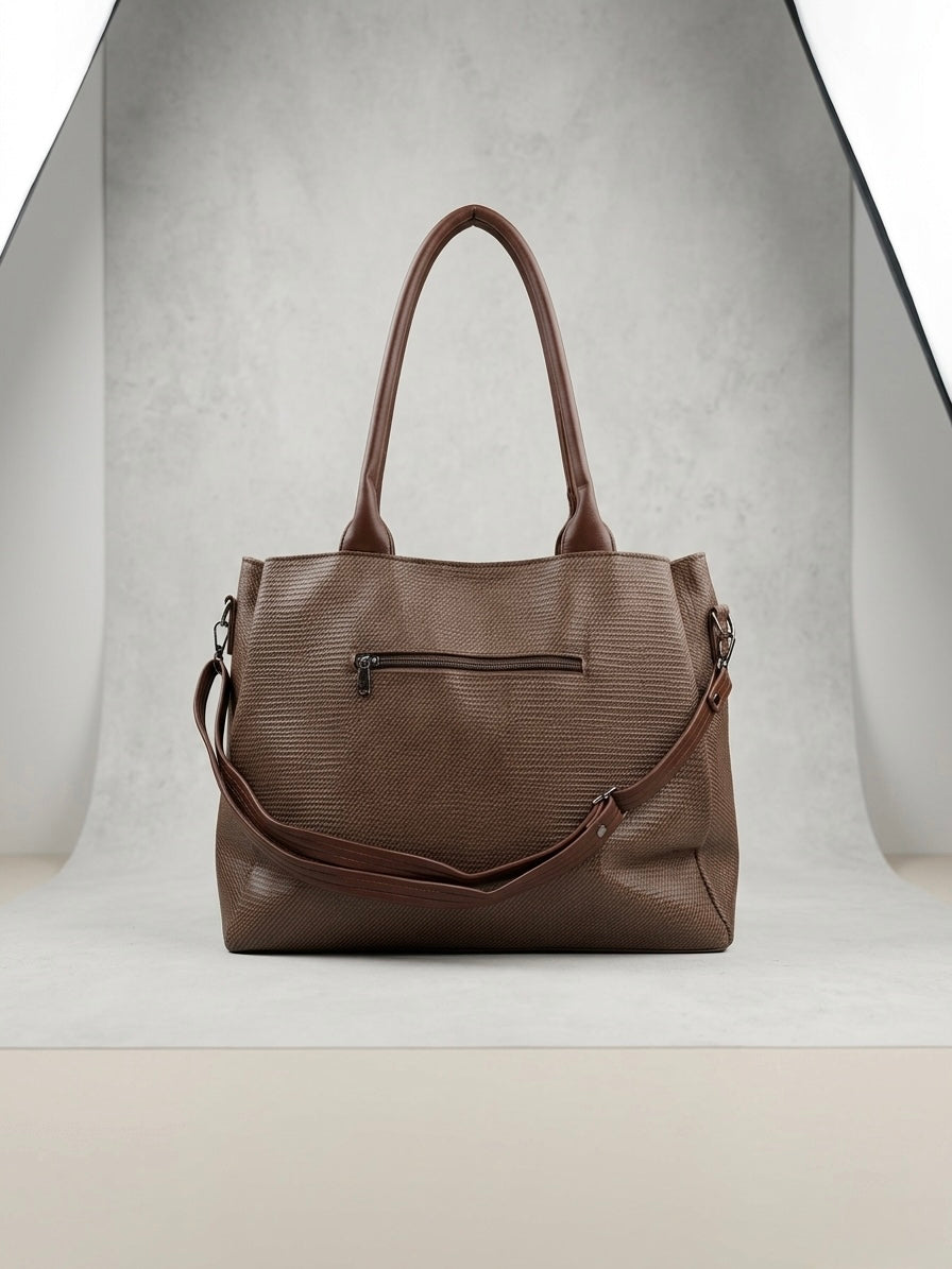 Rich brown soft tote bag