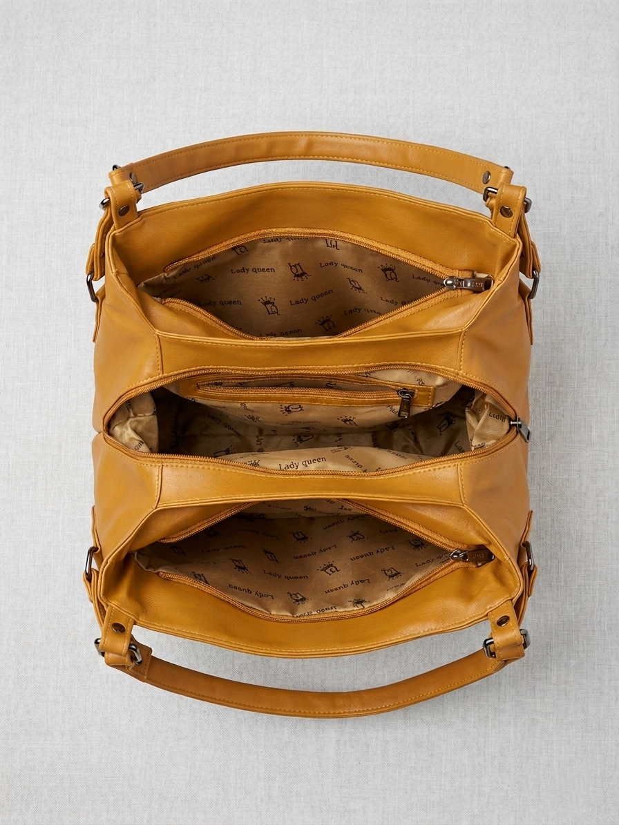Ladyqueen mustard hobo bag
