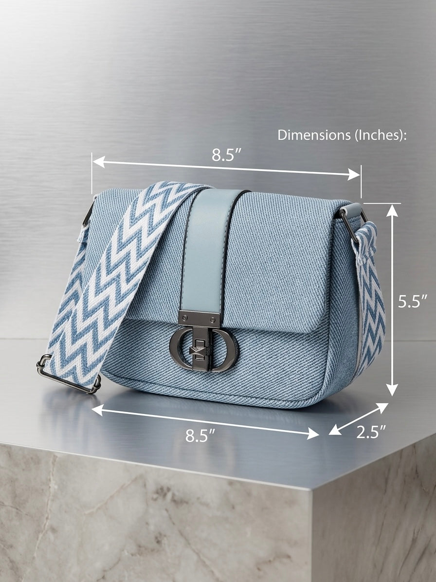 Blue crossbody bag