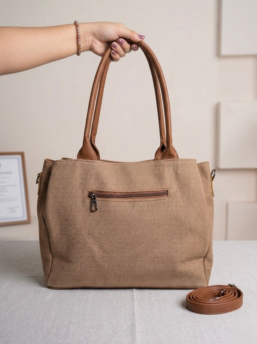 Light brown 2.0 soft tote bag