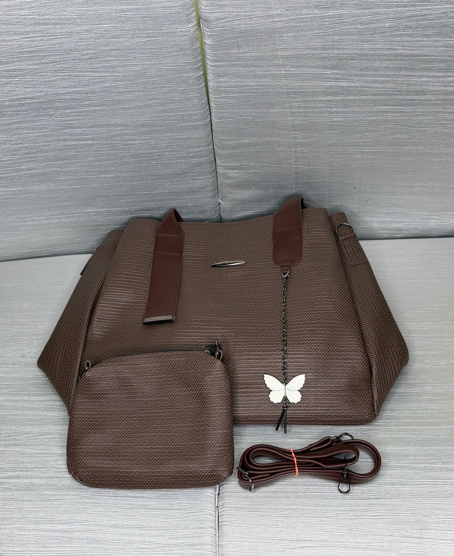 Rich brown soft tote bag
