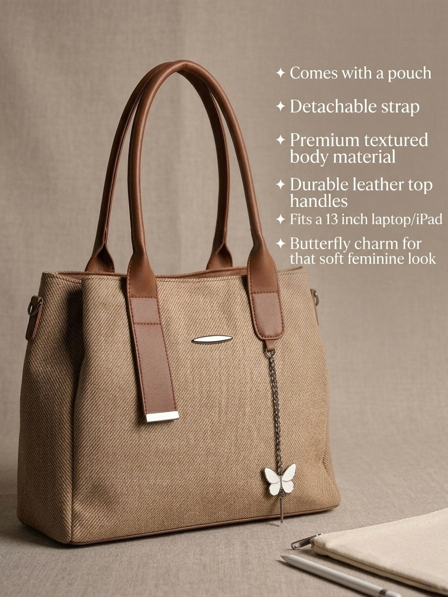 Light brown 2.0 soft tote bag