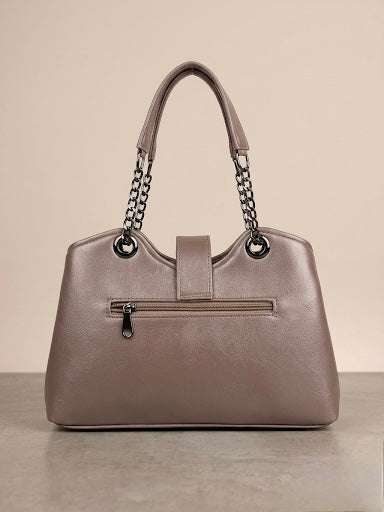 Taupe brown shoulder bag