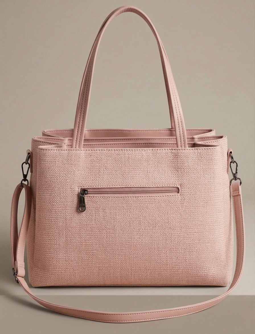 Light pink soft tote bag