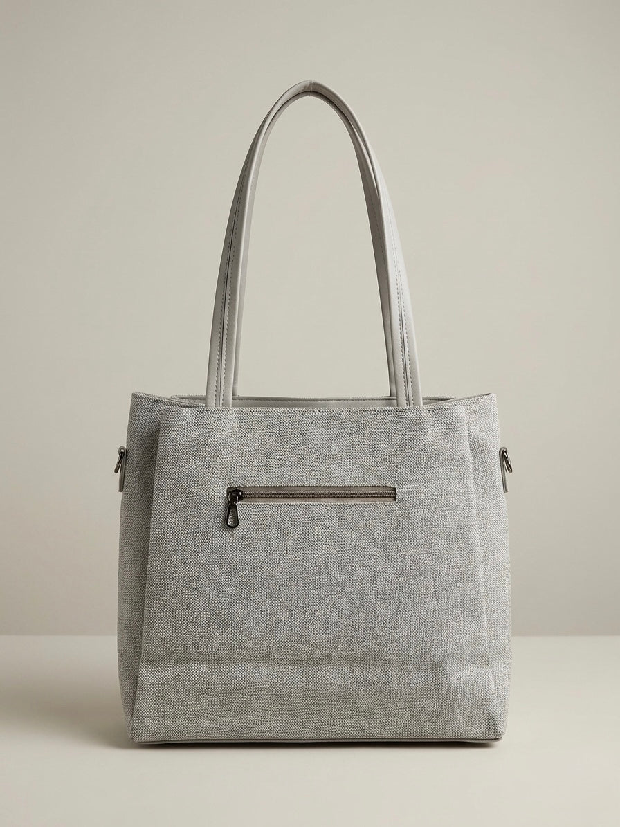 Grey soft tote bag