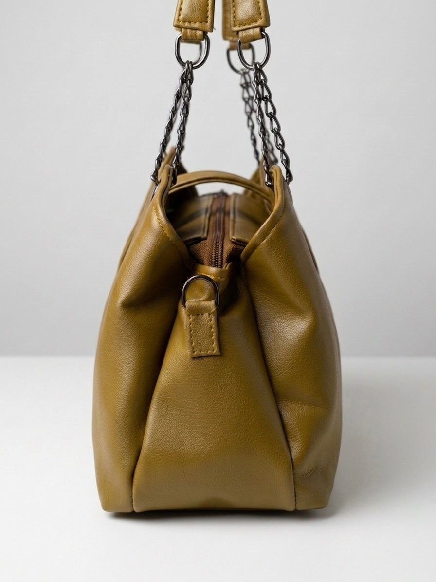 Tan brown shoulder bag