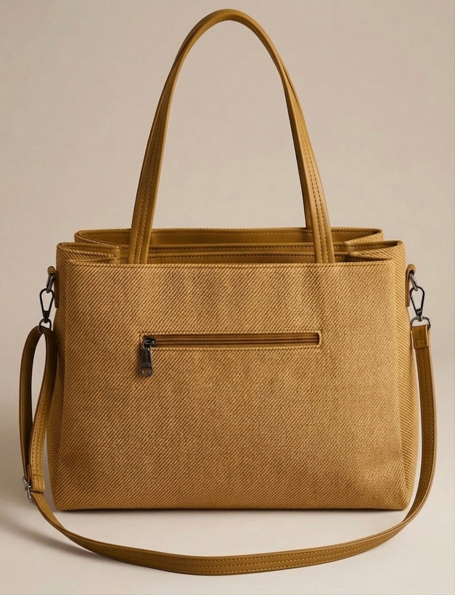 Brown soft tote bag