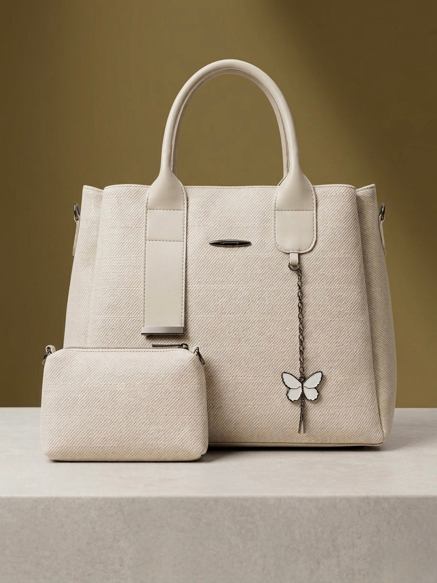 Ivory soft tote bag