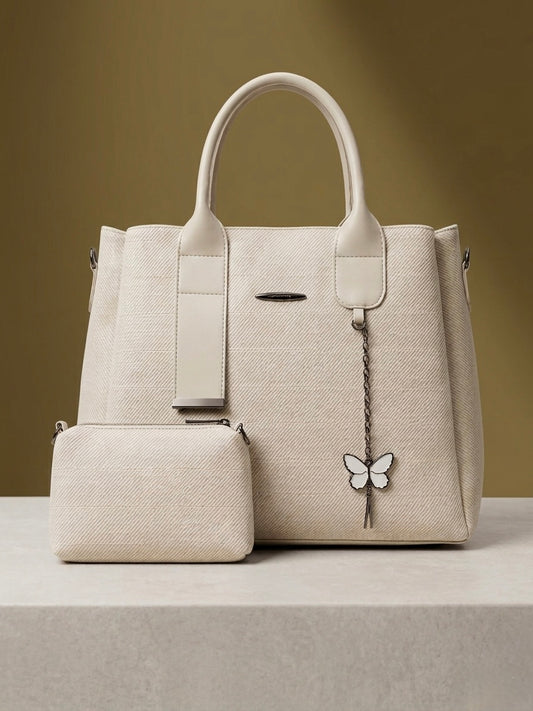 Ivory soft tote bag