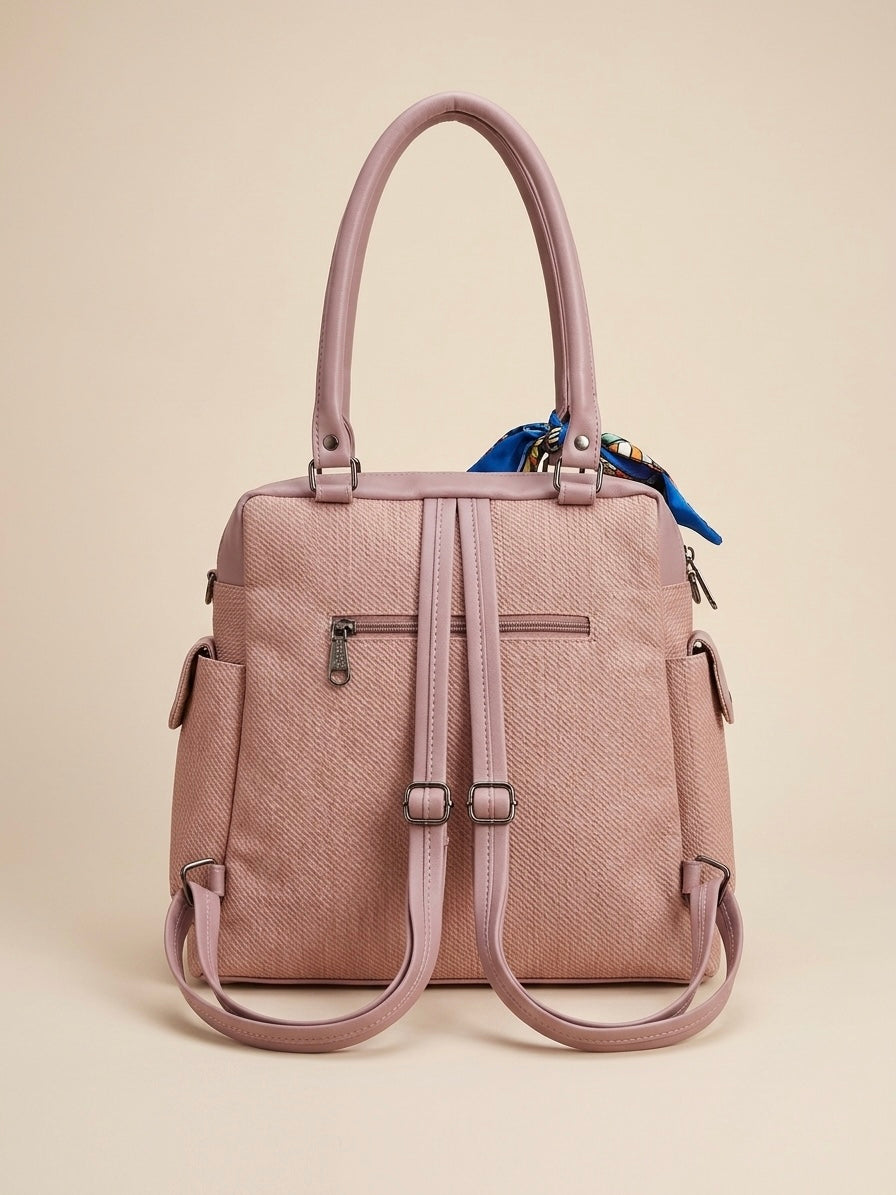 Pink tote + Backpack Bag (2)