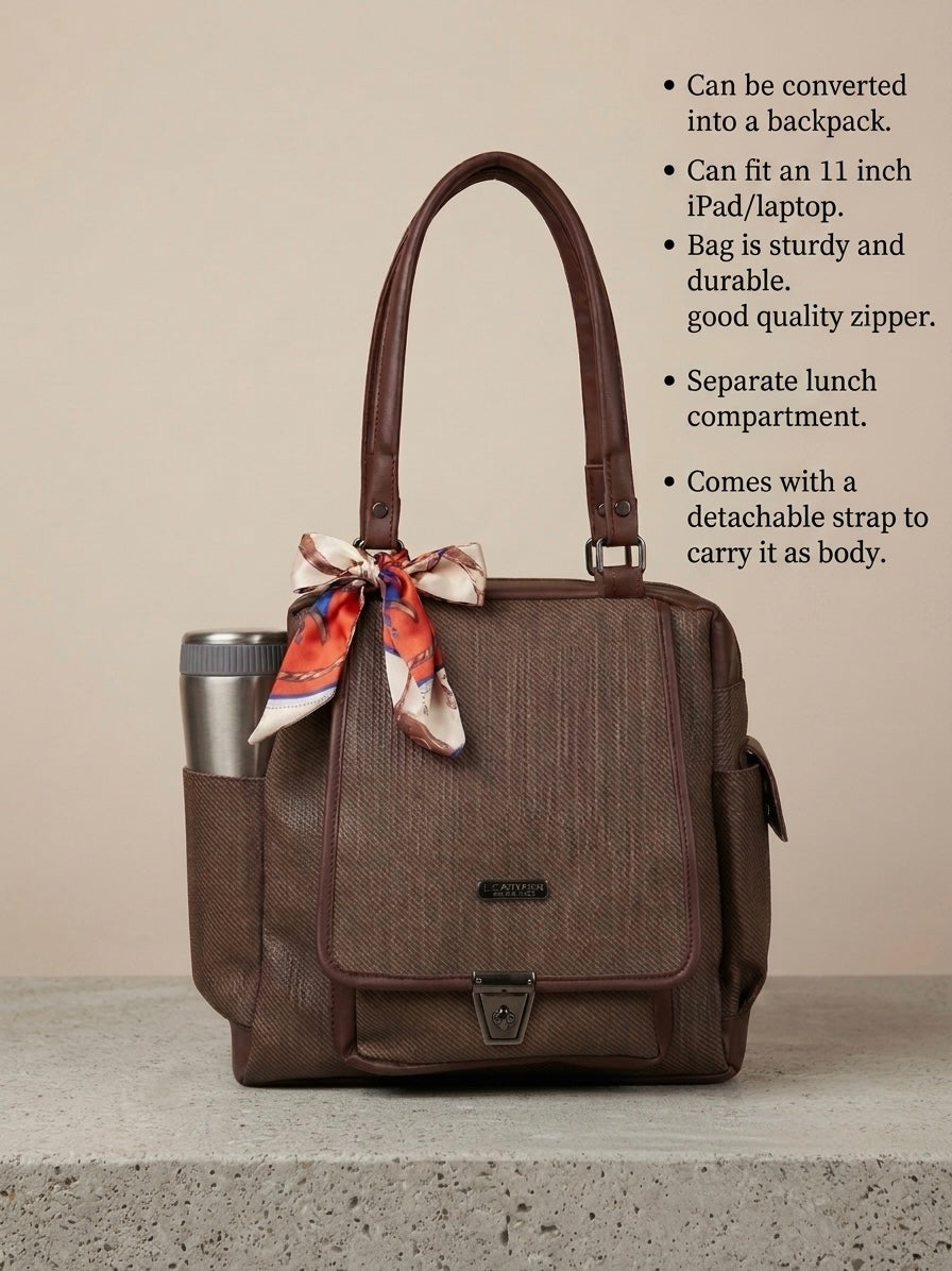 Rich Brown Convertible Bag