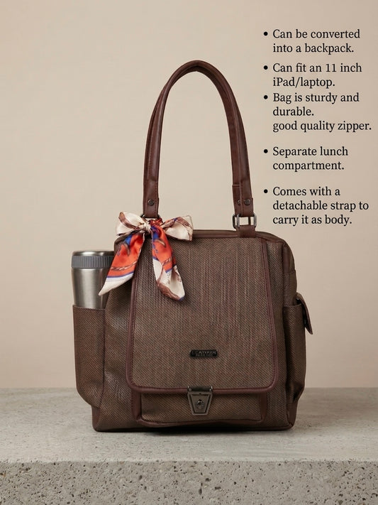 Rich Brown Convertible Bag