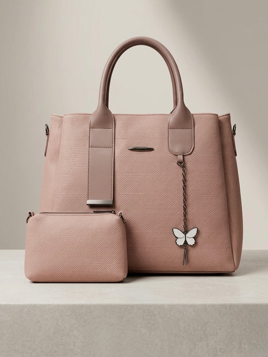 Light pink soft tote bag