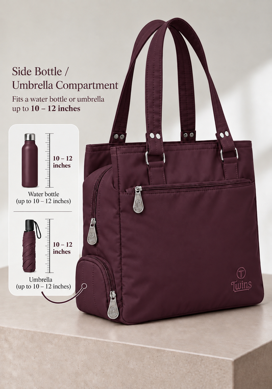 Burgundy cloth bag