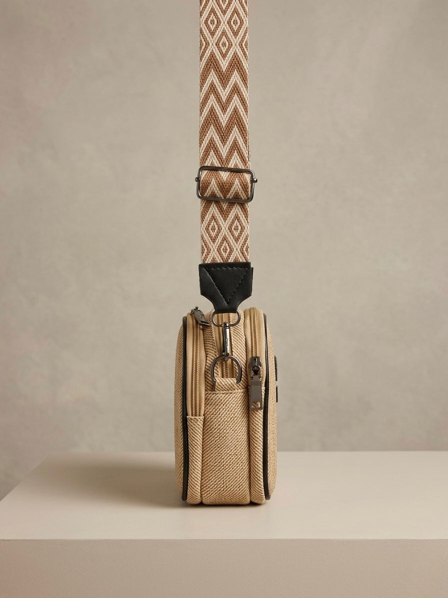 Beige crossbody bag
