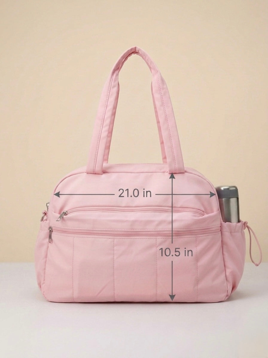 Pink tote plus duffle bag