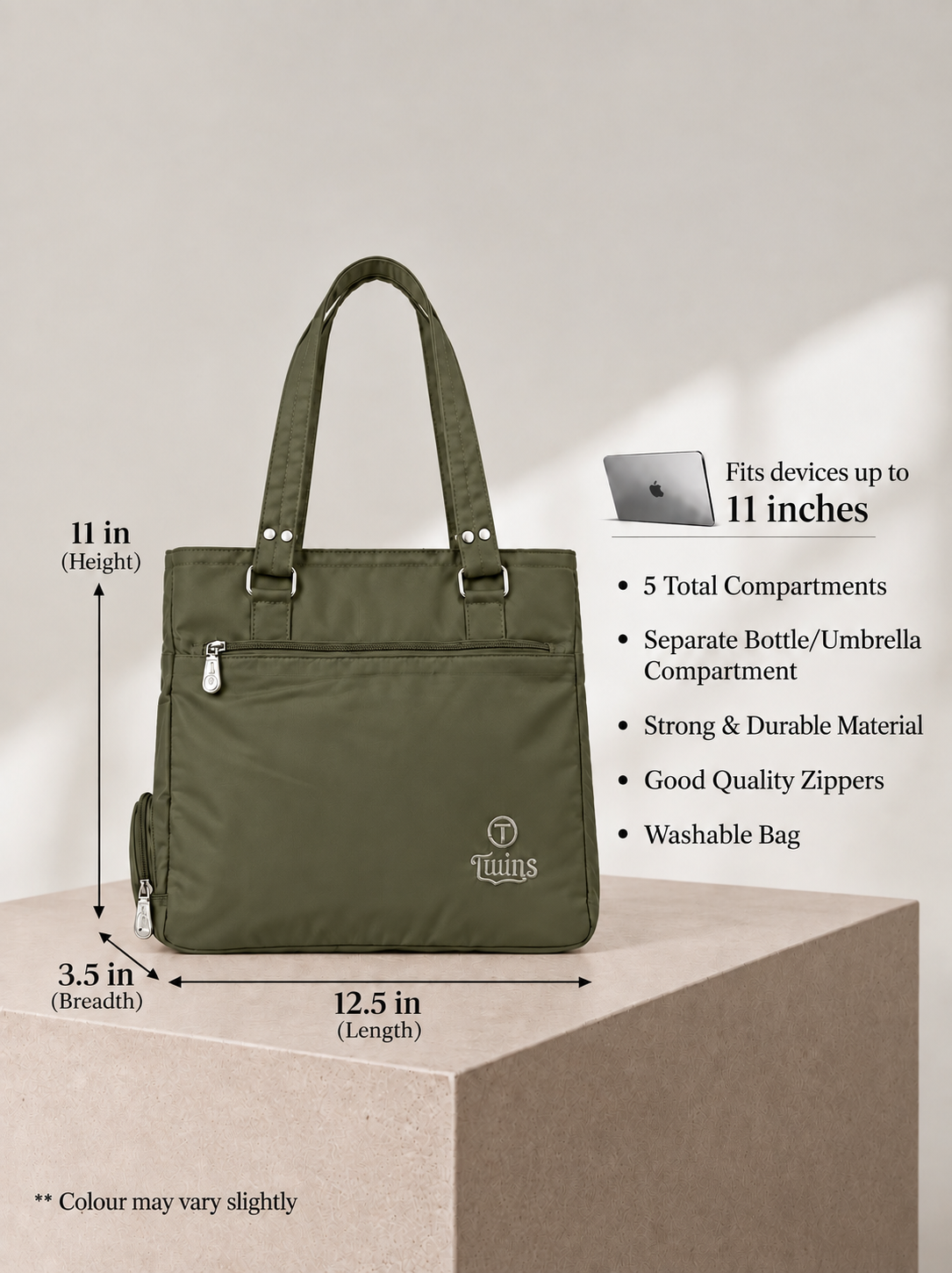 Khakhi Green cloth bag
