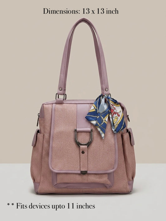 Pink tote + Backpack Bag (2)