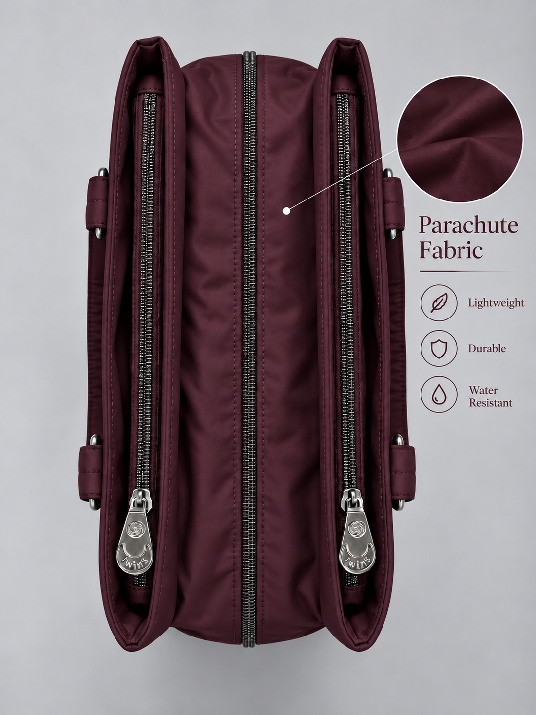 Burgundy cloth bag