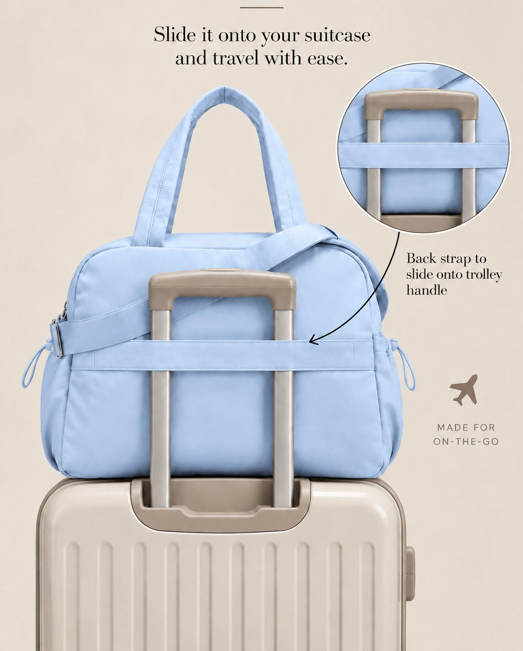 Blue tote plus duffle bag