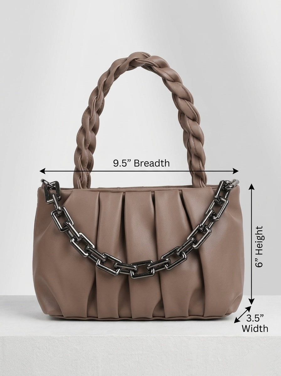 Brown mini shoulder bag