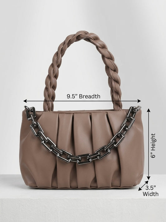 Brown mini shoulder bag