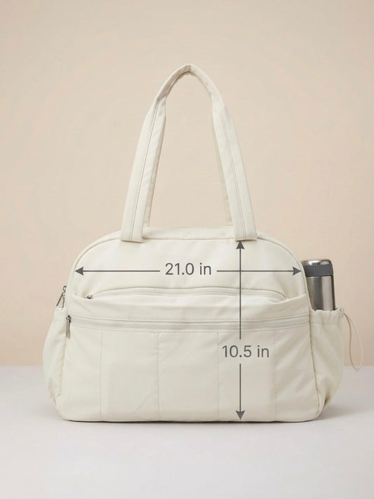 Ivory tote plus duffle bag