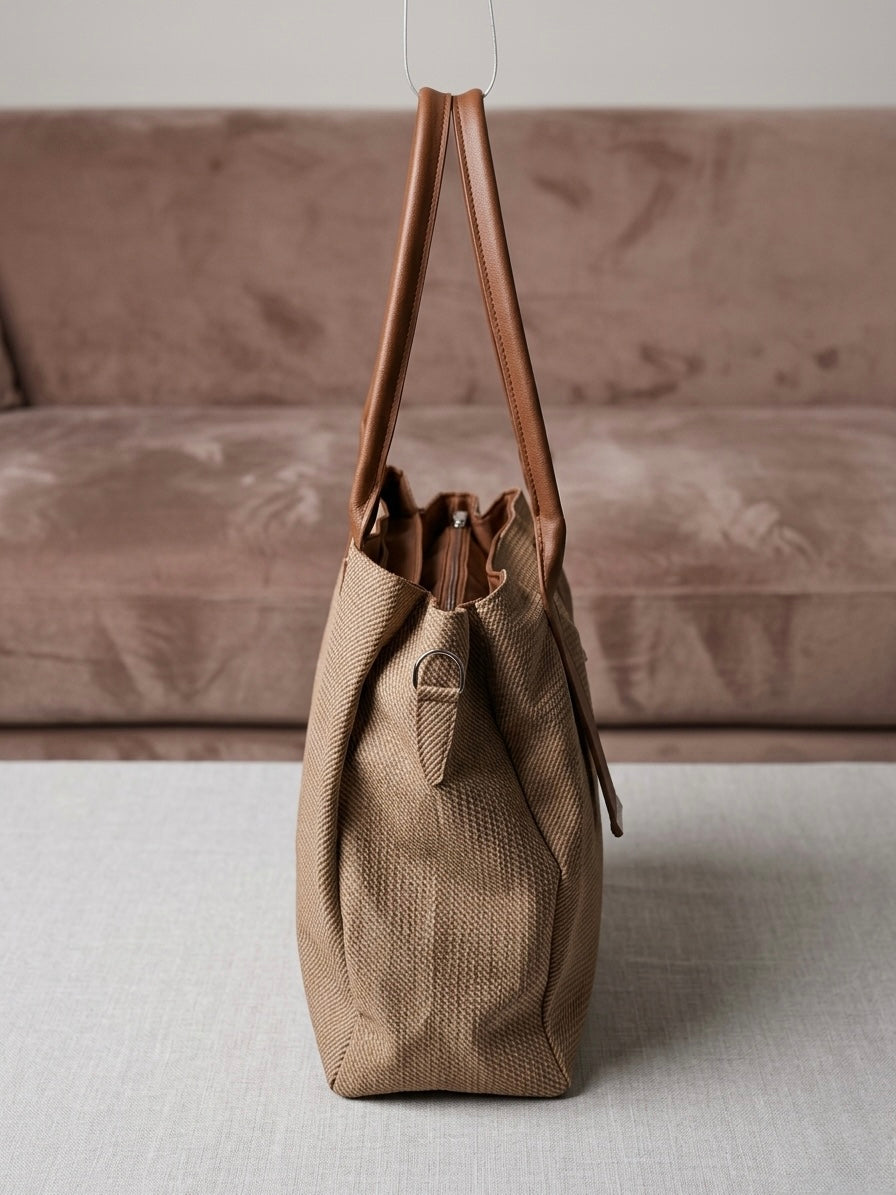 Light brown 2.0 soft tote bag