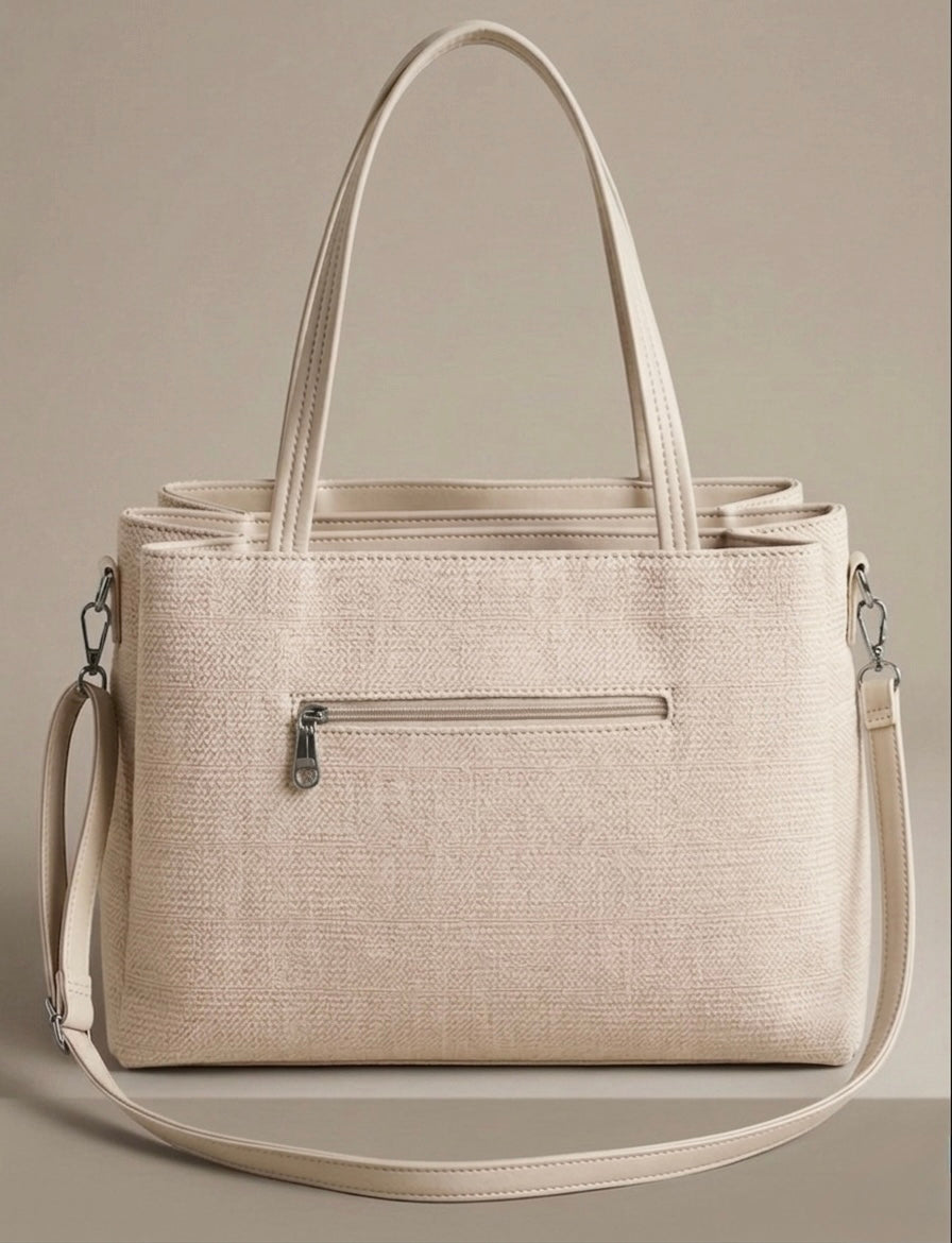 Ivory soft tote bag