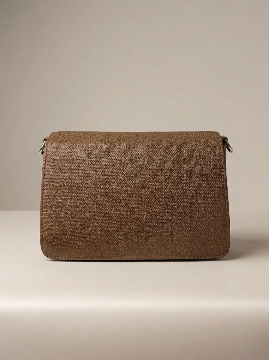 Brown convertible sling/clutch bag