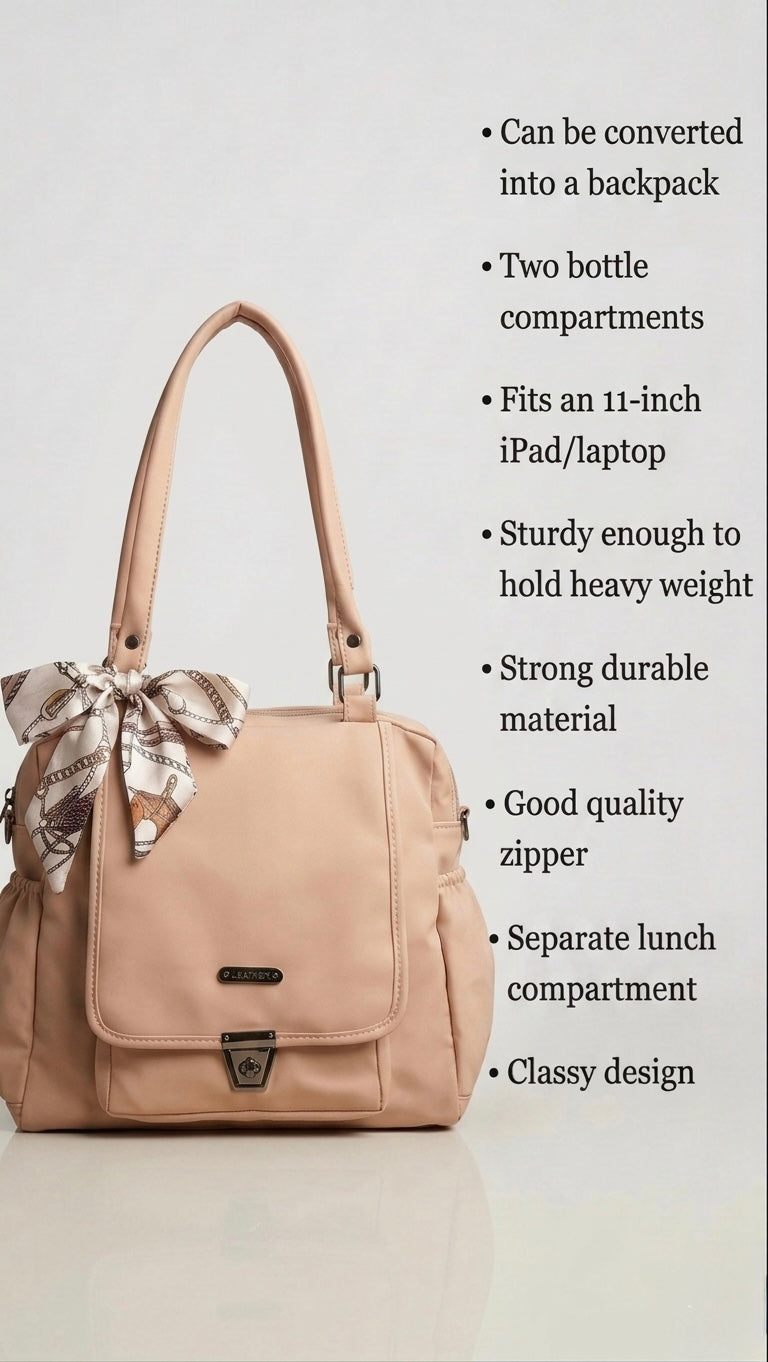 Beige Convertible Bag