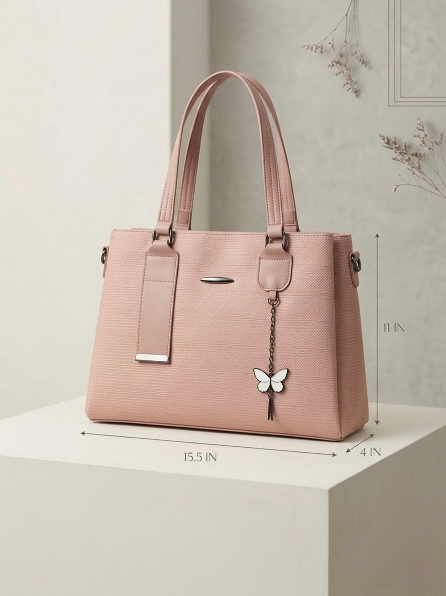 Light pink soft tote bag