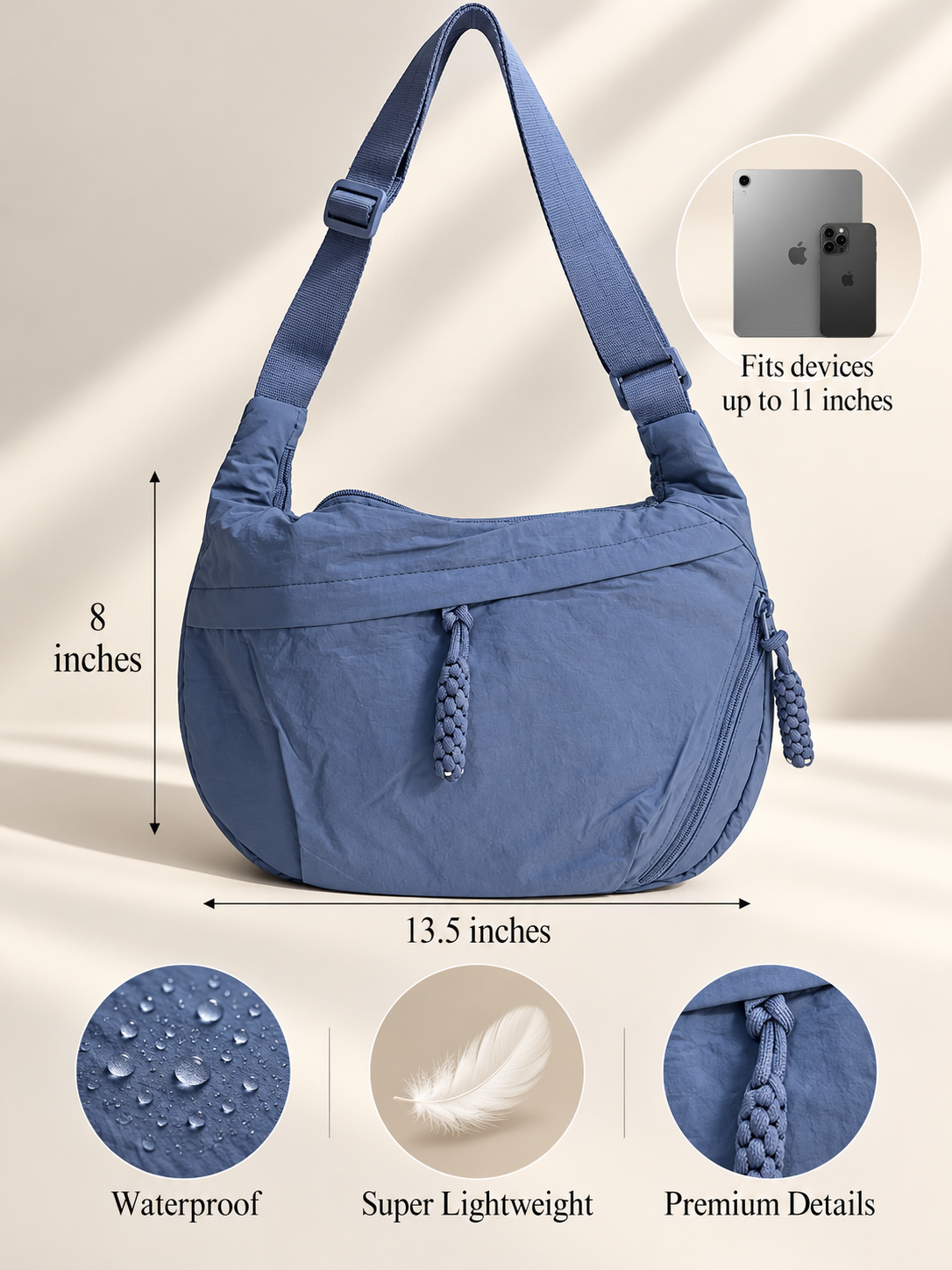 Blue Shoulder/Crossbody Bag