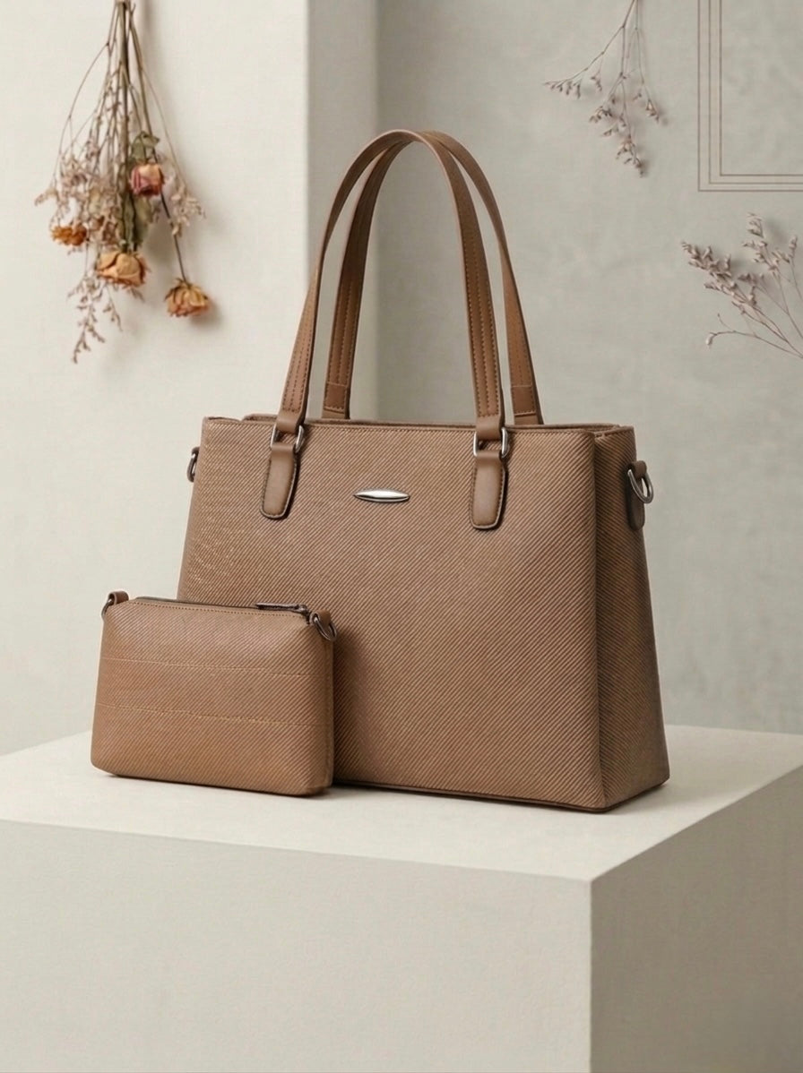 Dark Beige soft tote bag