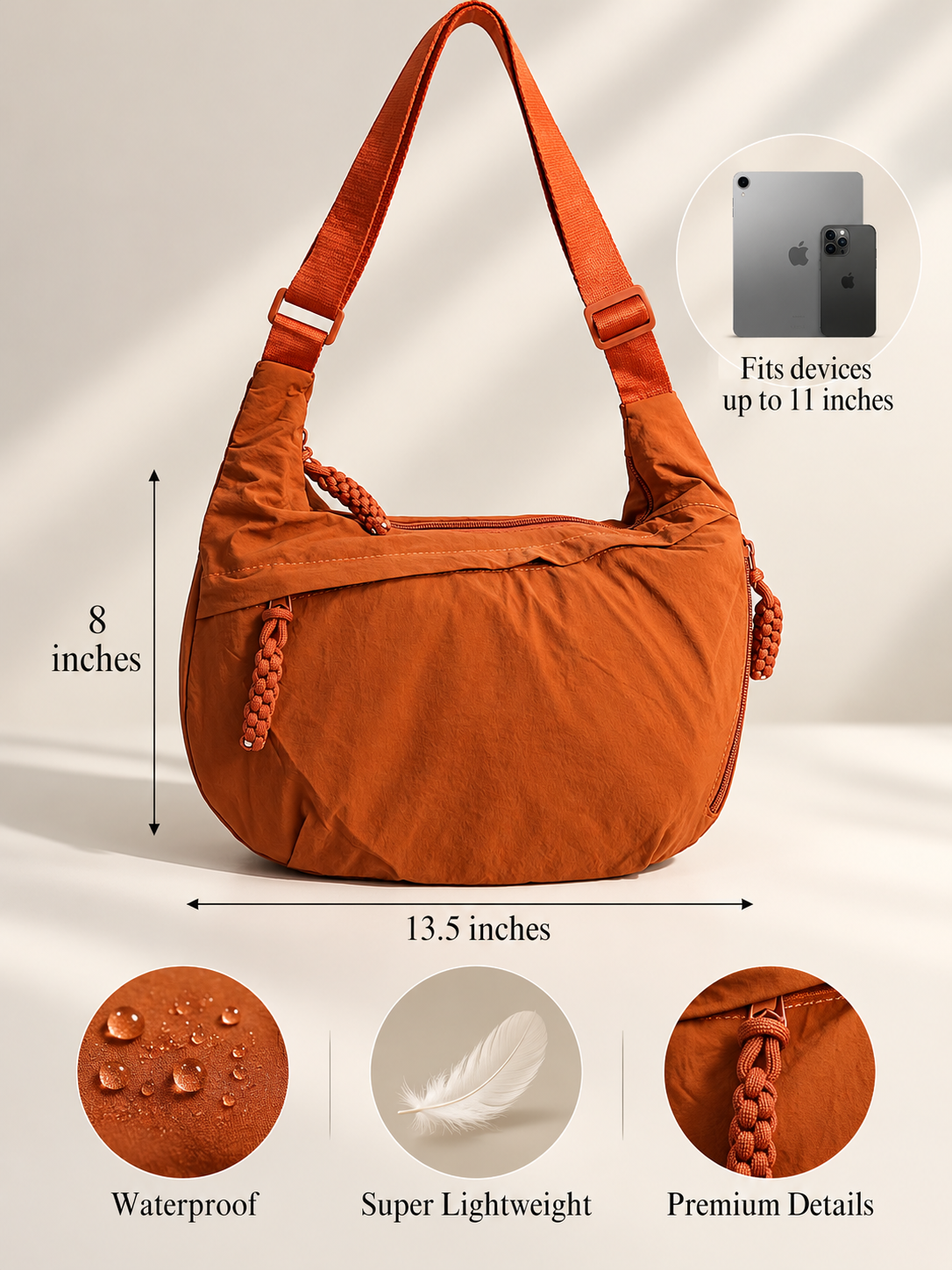 Orange Shoulder/Crossbody Bag