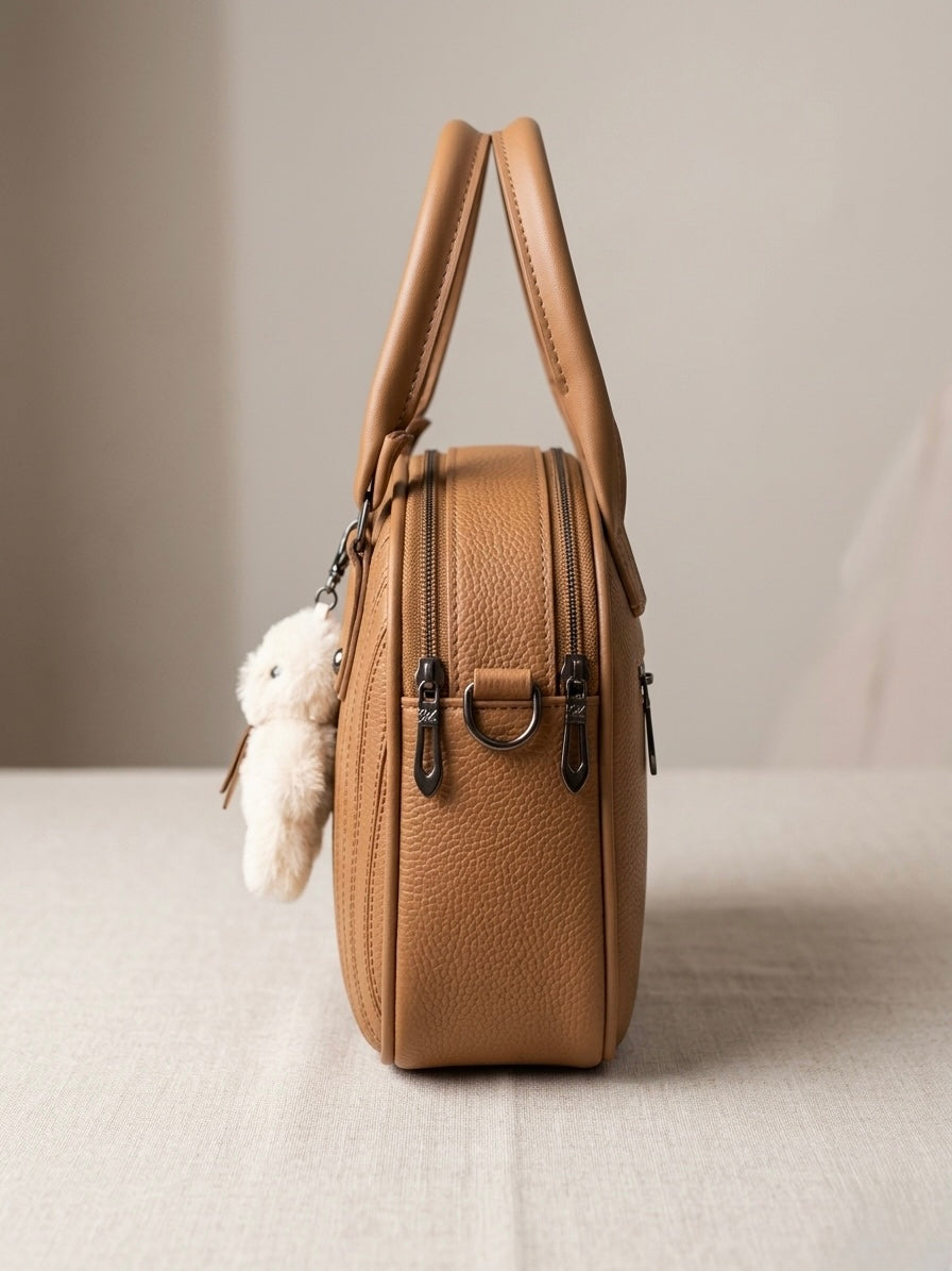 Textured leather bag