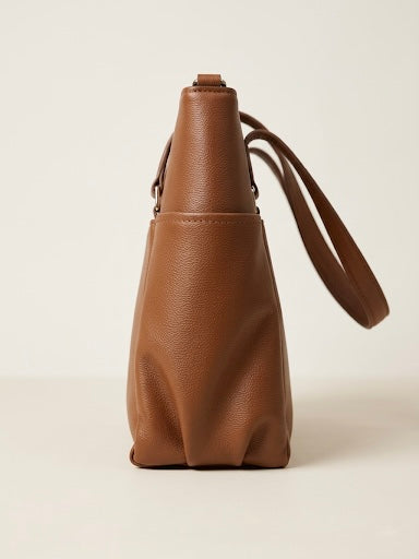 Brown bottle compartment bag