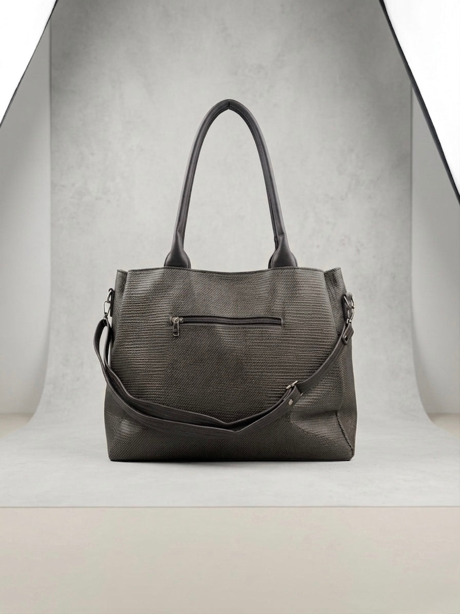 Greyish Black soft tote bag