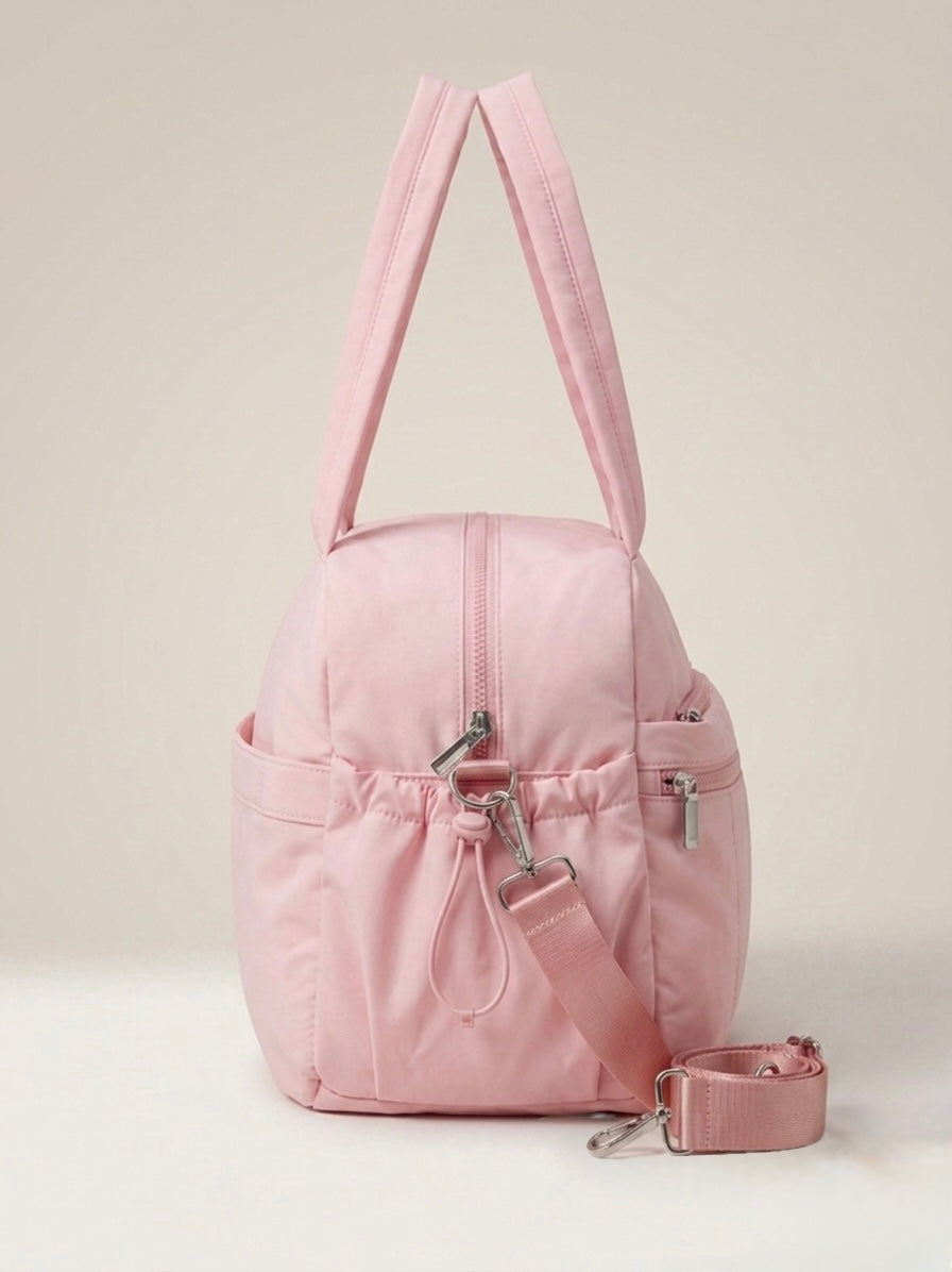 Pink tote plus duffle bag