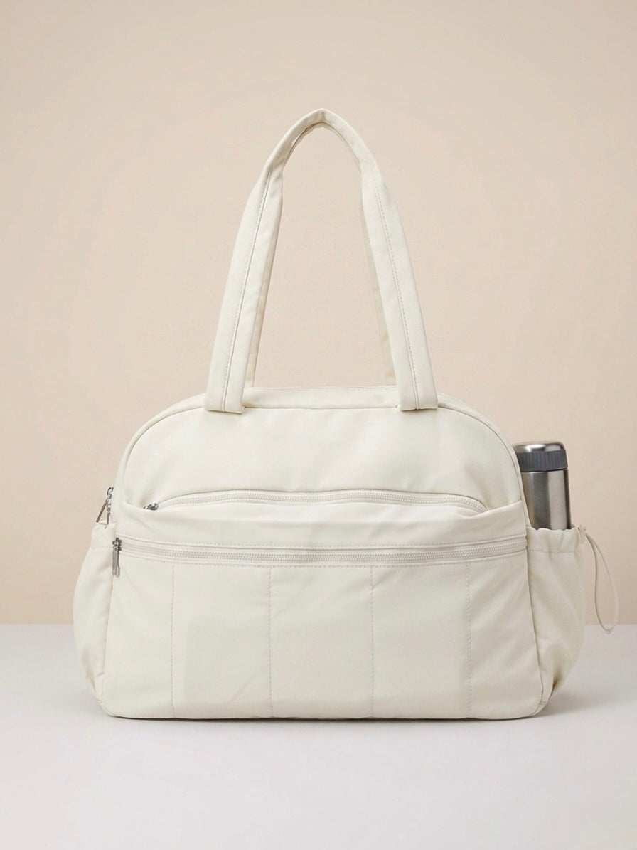 Ivory tote plus duffle bag