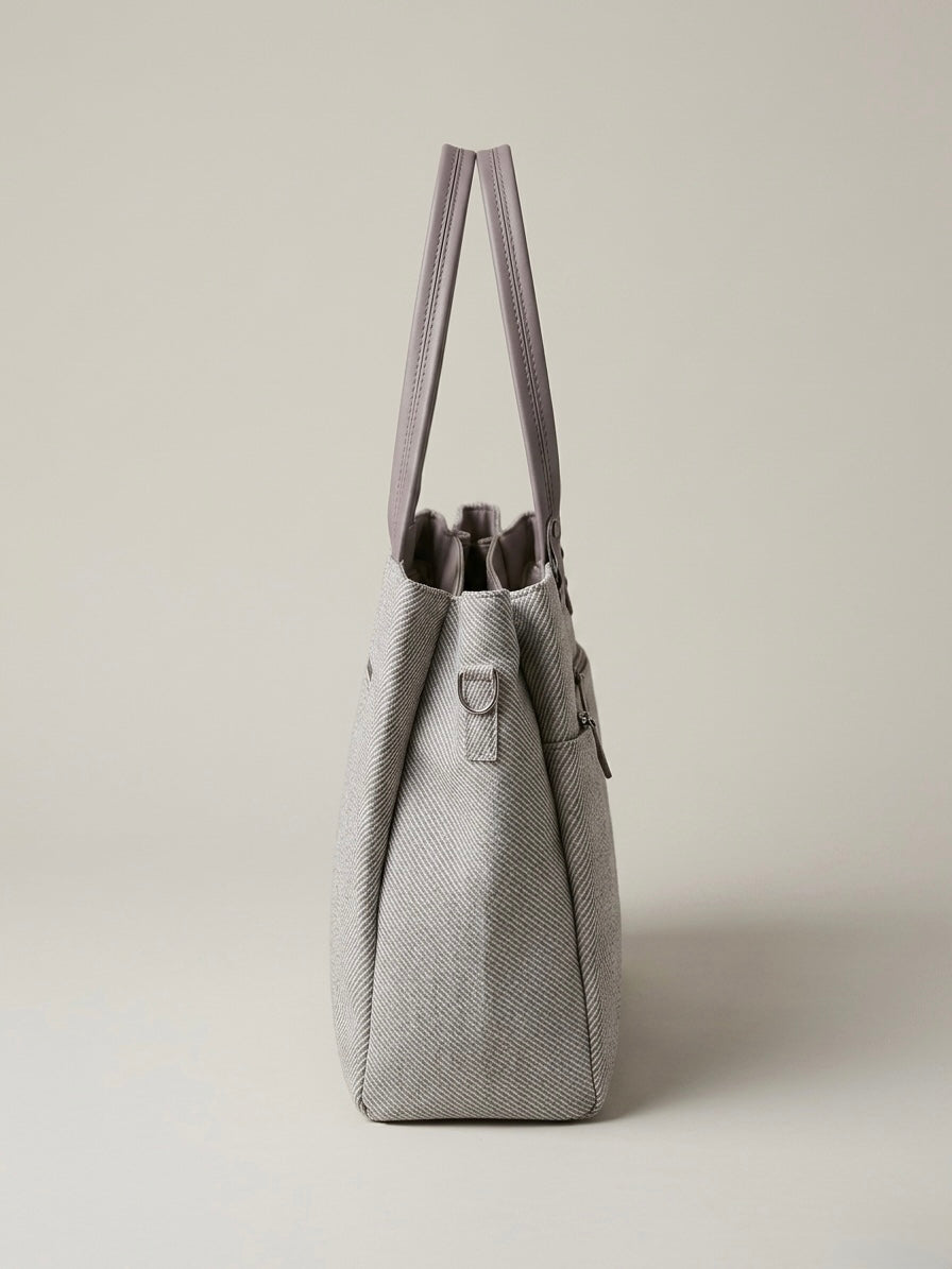 Grey soft tote bag