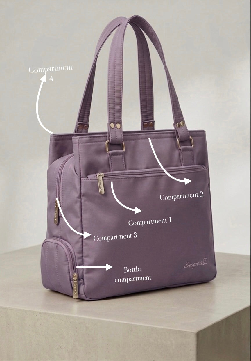 Purple cloth bag